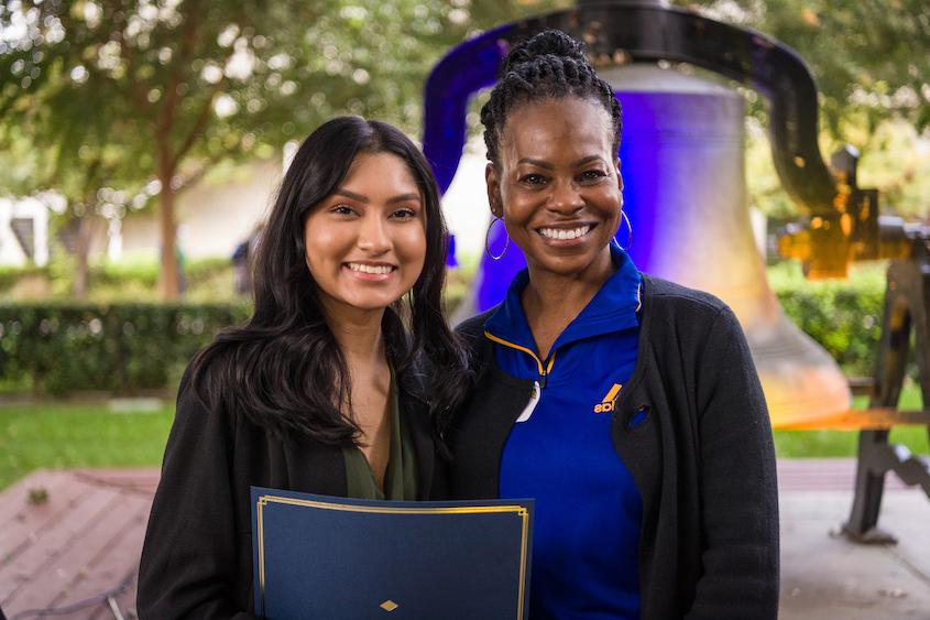 Students accepting scholarships